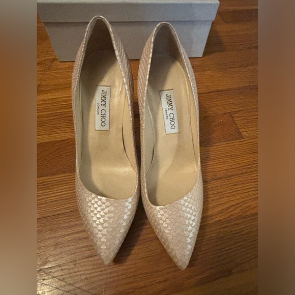 Jimmy Choo London Reptile Skin Heels with Box - Picture 6 of 6